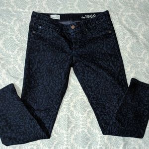 Gap leopard print Always Skinny jeans sz 27P